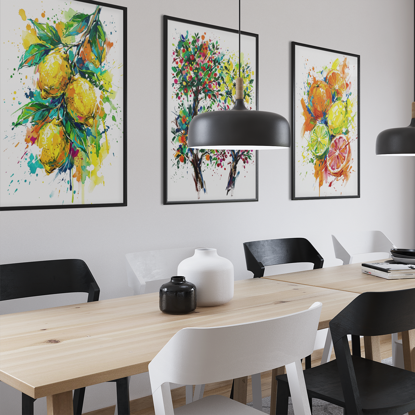 Lemon Coloursplash Art Print