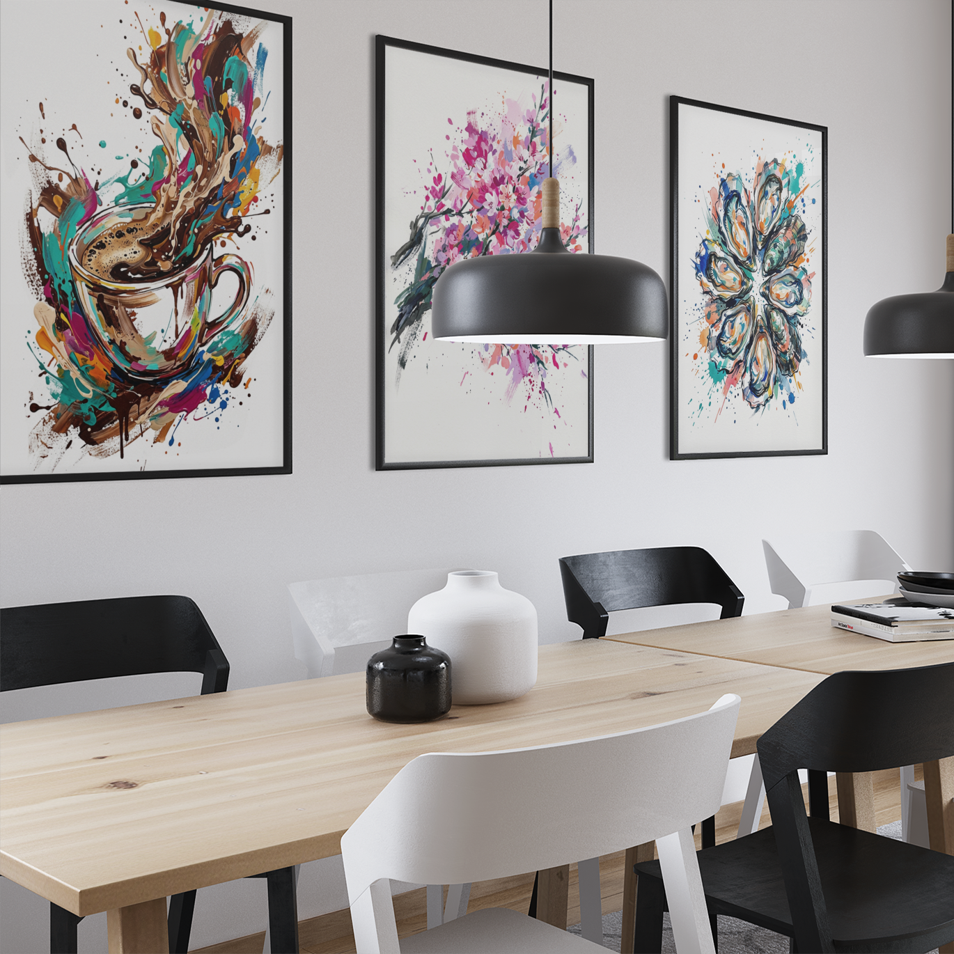 Coffee Splash – Modern Coloursplash Kitchen Art Print