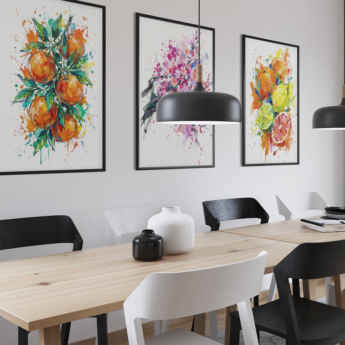 Seville Oranges – Modern Coloursplash Kitchen Art Print