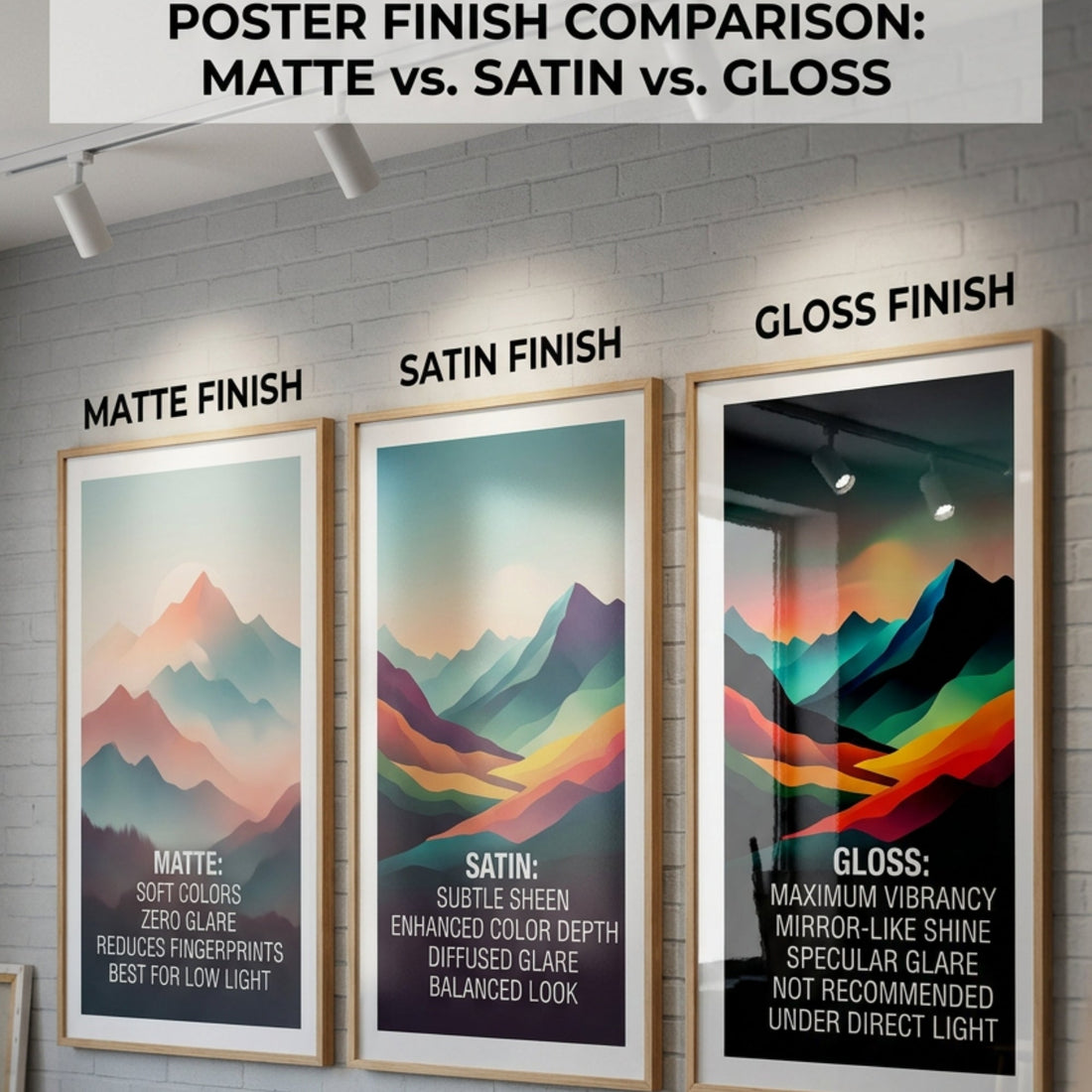 How to Choose the Best Print Finish: Matte, Gloss or Satin?