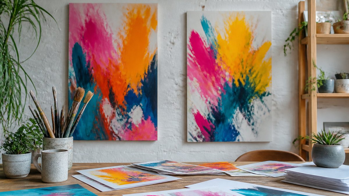 Bold Colour-Splash Wall Art: Independent UK Shops