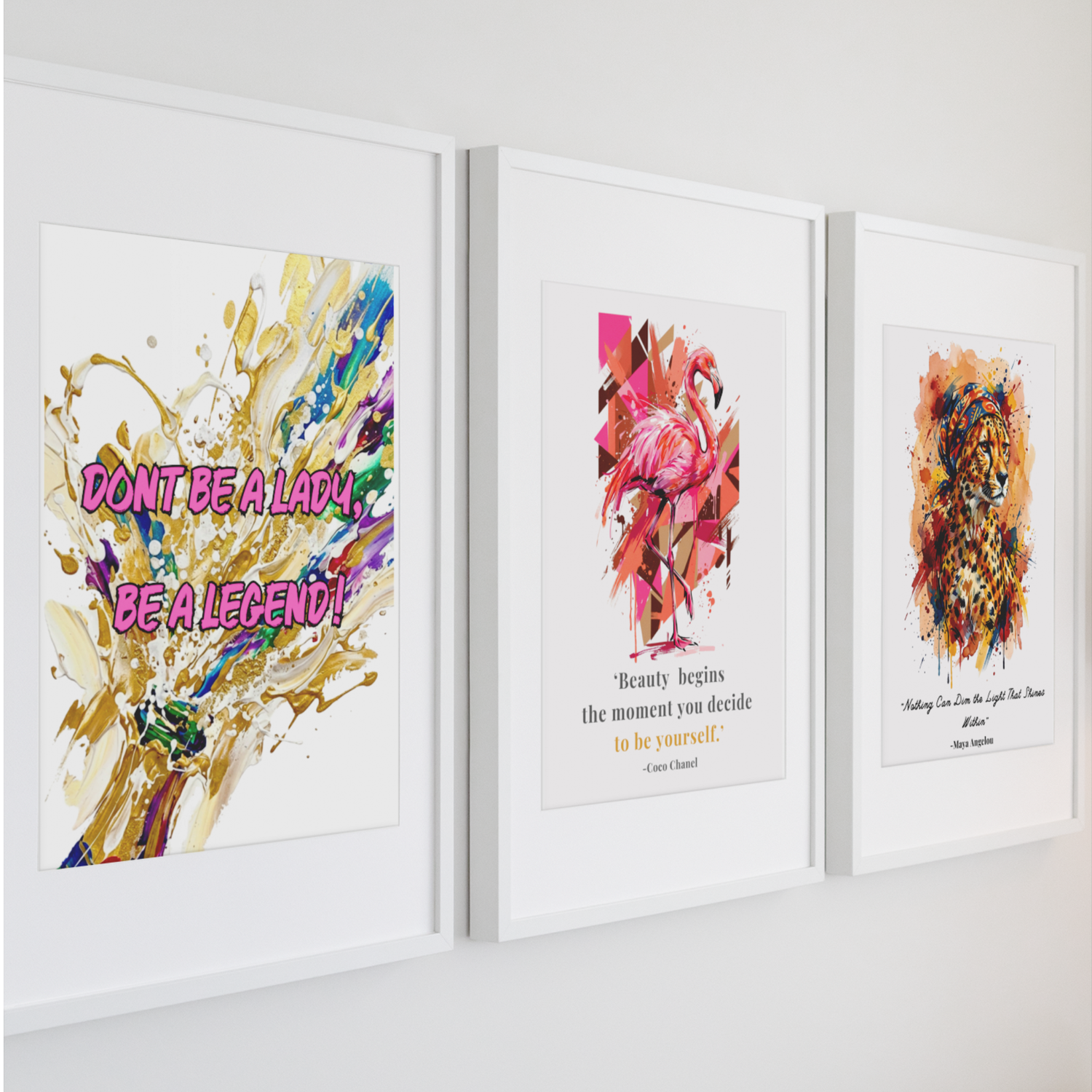 Quotes Collection – Modern Coloursplash Inspirational Art Prints