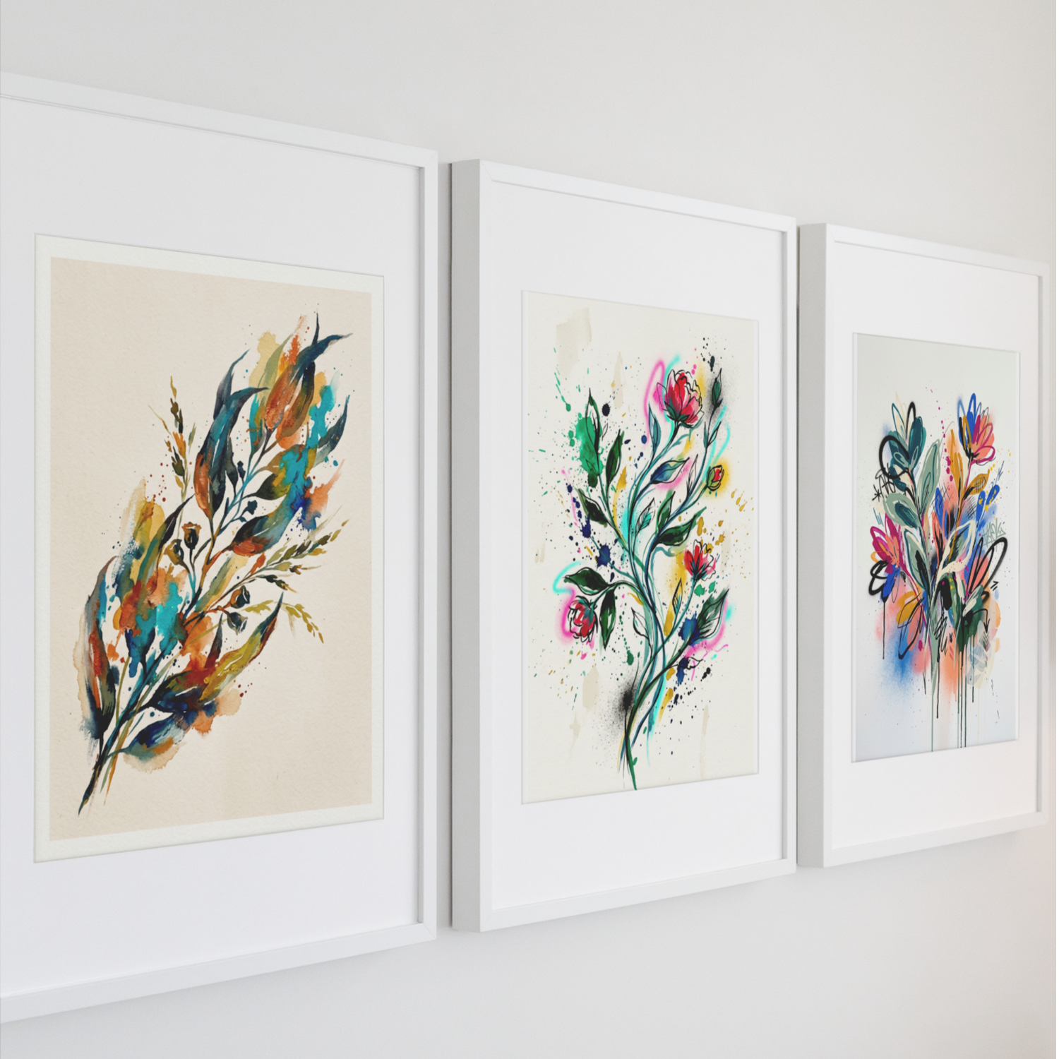 Botanicals – Modern Coloursplash Floral & Nature Art Prints
