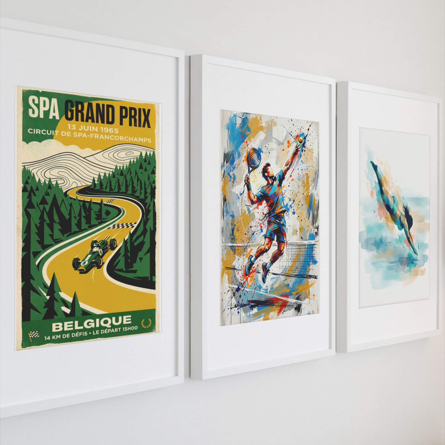 Sports Collection – Modern Coloursplash & Retro Sports Art Prints