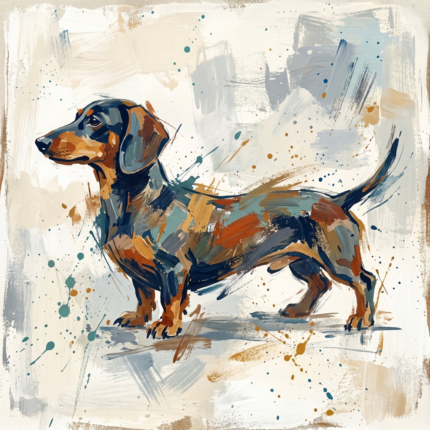 Expressive Dog – Fine Art Greeting Card (6×6)