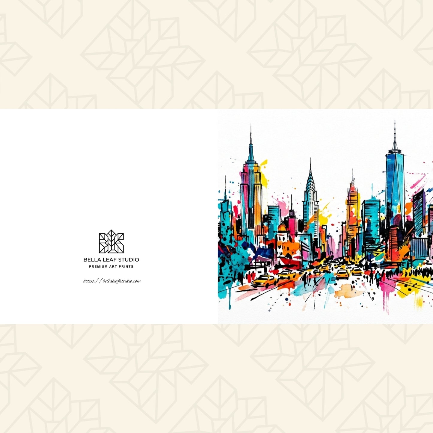 New York Skyline – Fine Art Greeting Card (6×6)