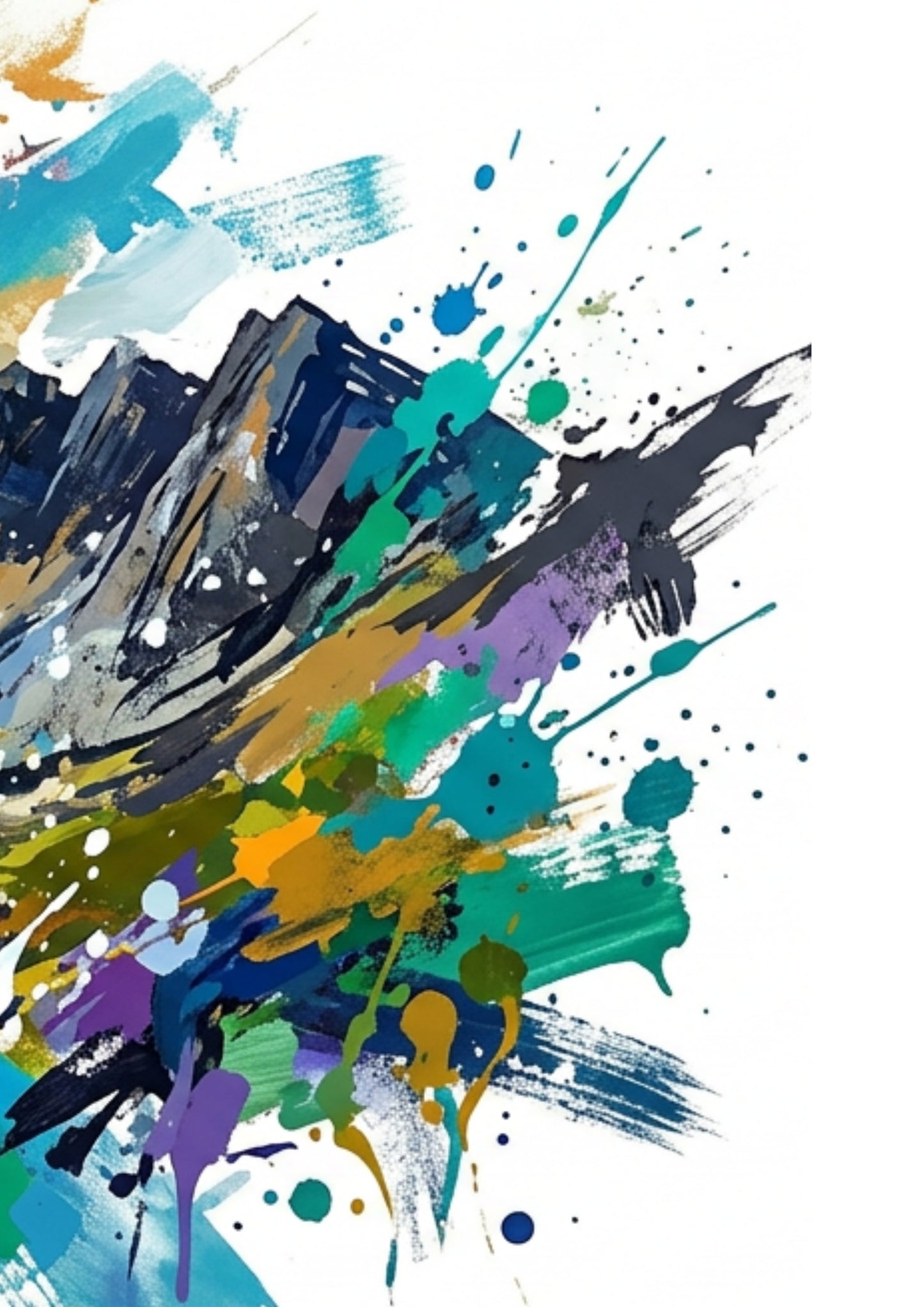 Eryri Triptych Art Print – One Image Across Three Panels | Modern Coloursplash Snowdonia Landscape