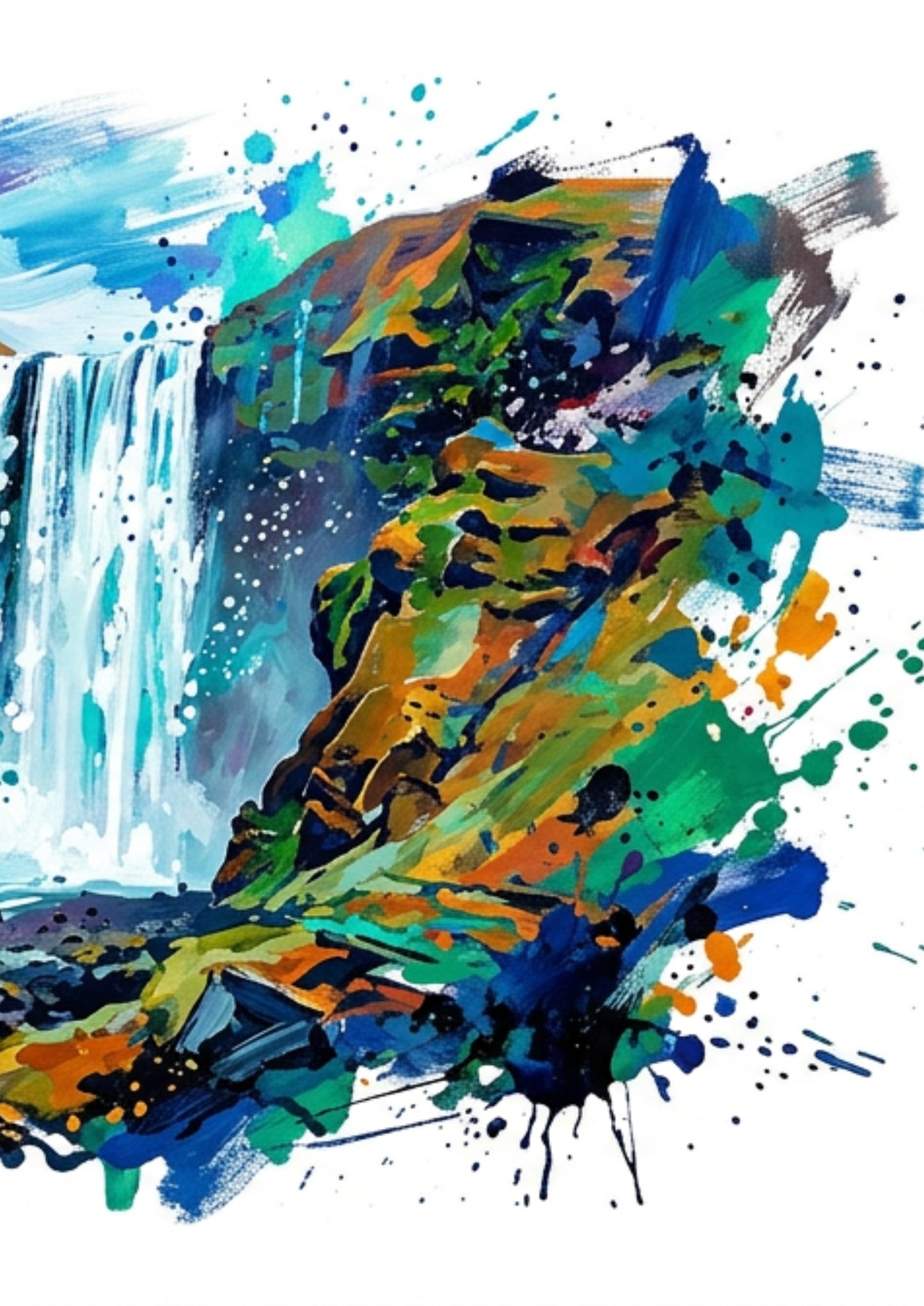 Iceland Triptych Art Print – One Image Across Three Panels | Modern Coloursplash Nordic Landscape