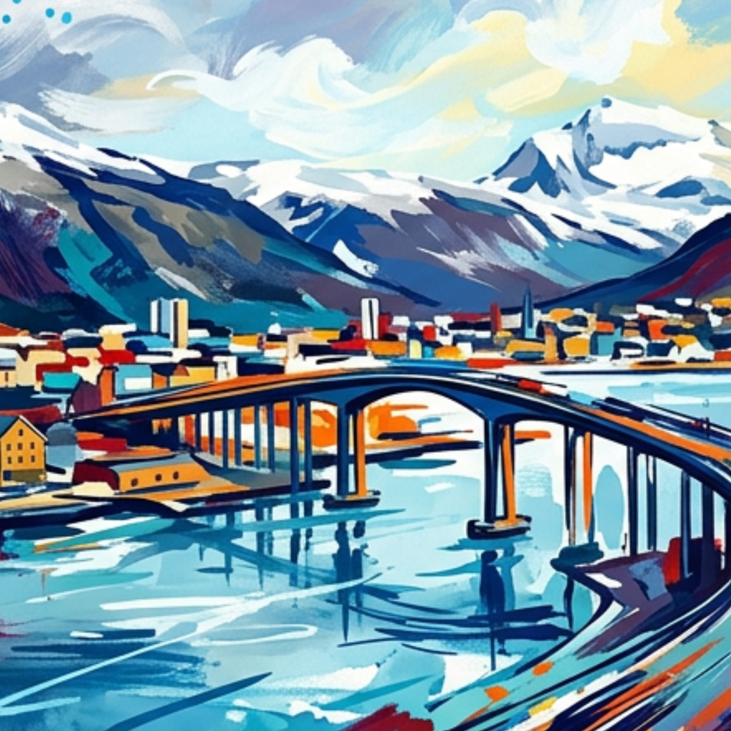 Tromsø Triptych Art Print – One Image Across Three Panels | Modern Coloursplash Nordic Landscape