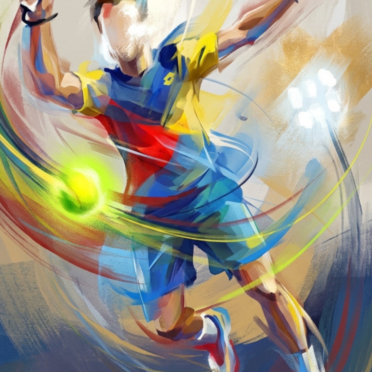 Padel Power Art Print – Expressive Abstract Sports Wall Art