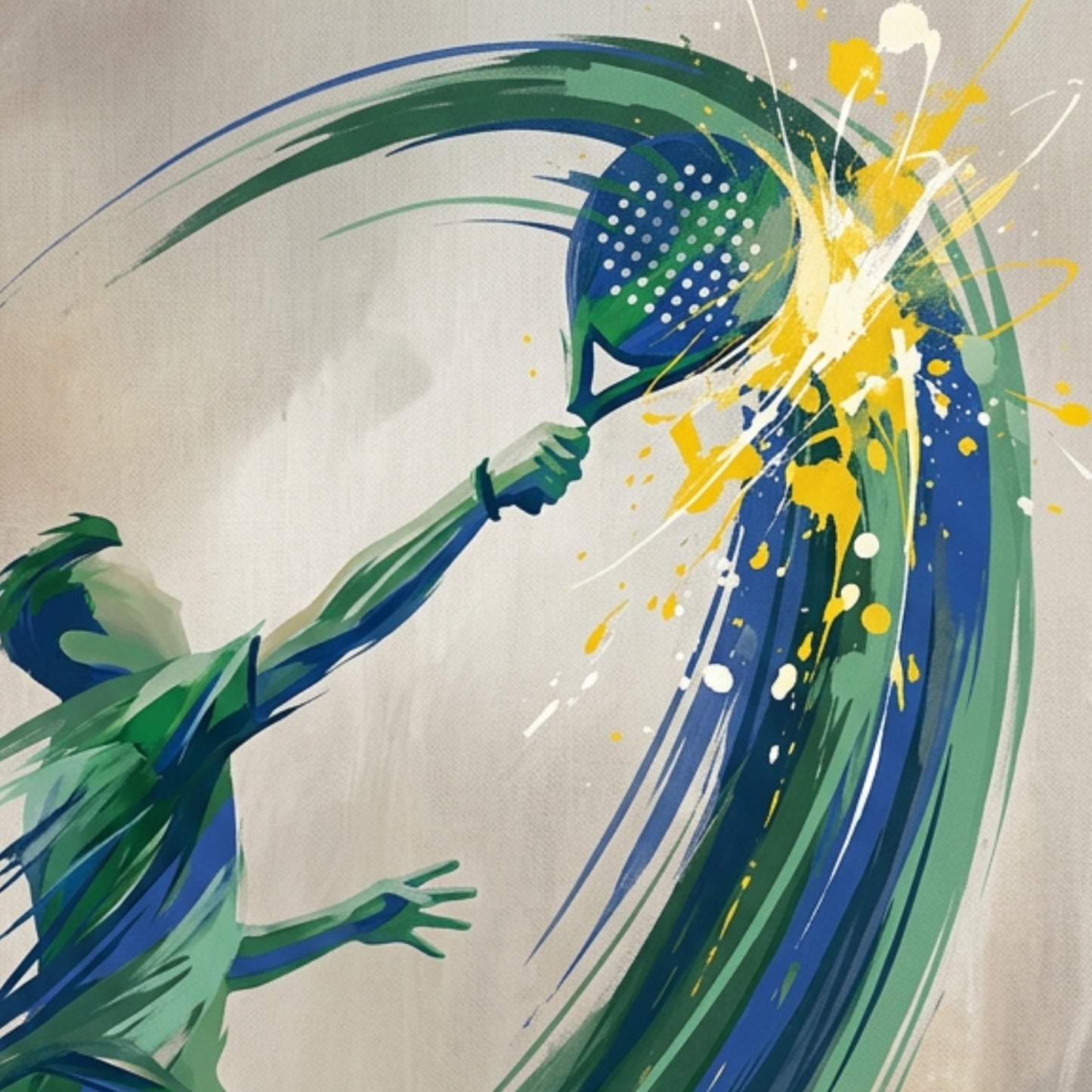 Padel Impact Art Print – Expressive Abstract Sports Wall Art
