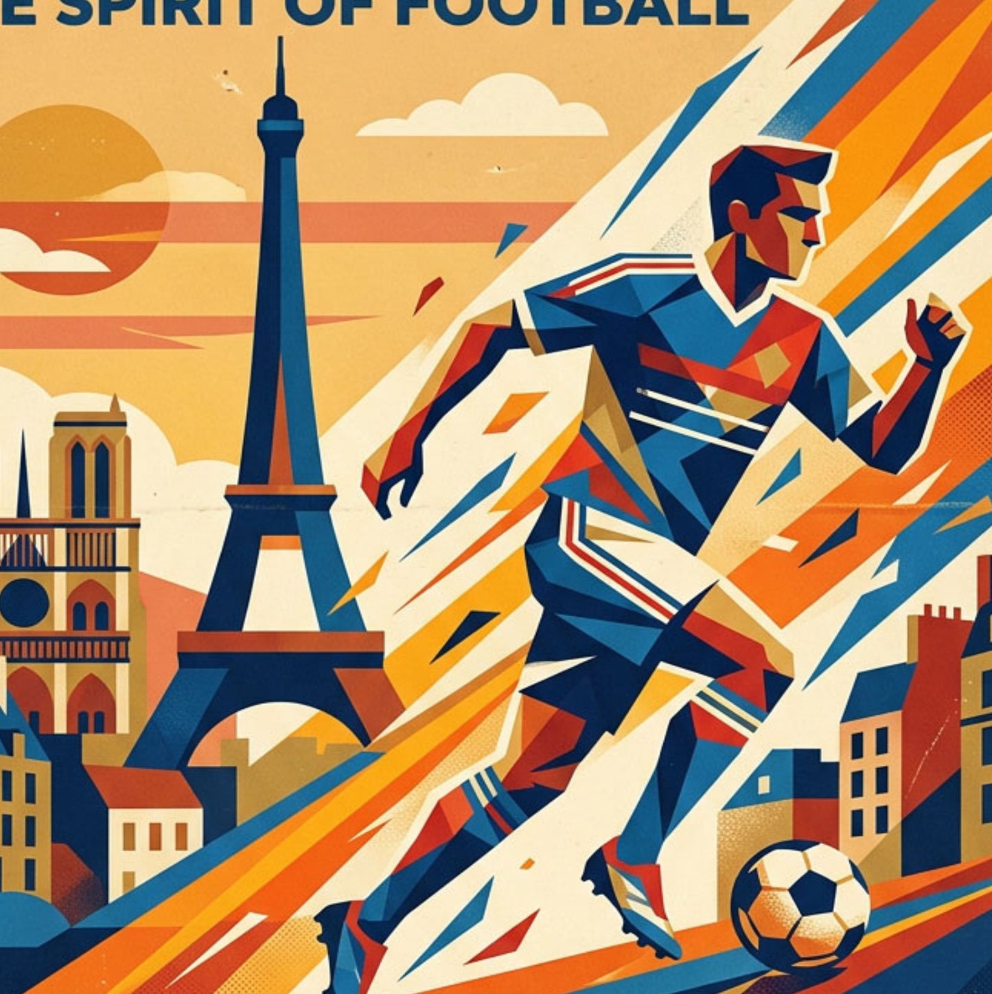 France 1998 Retro Football Poster – World Cup Inspired Art Print