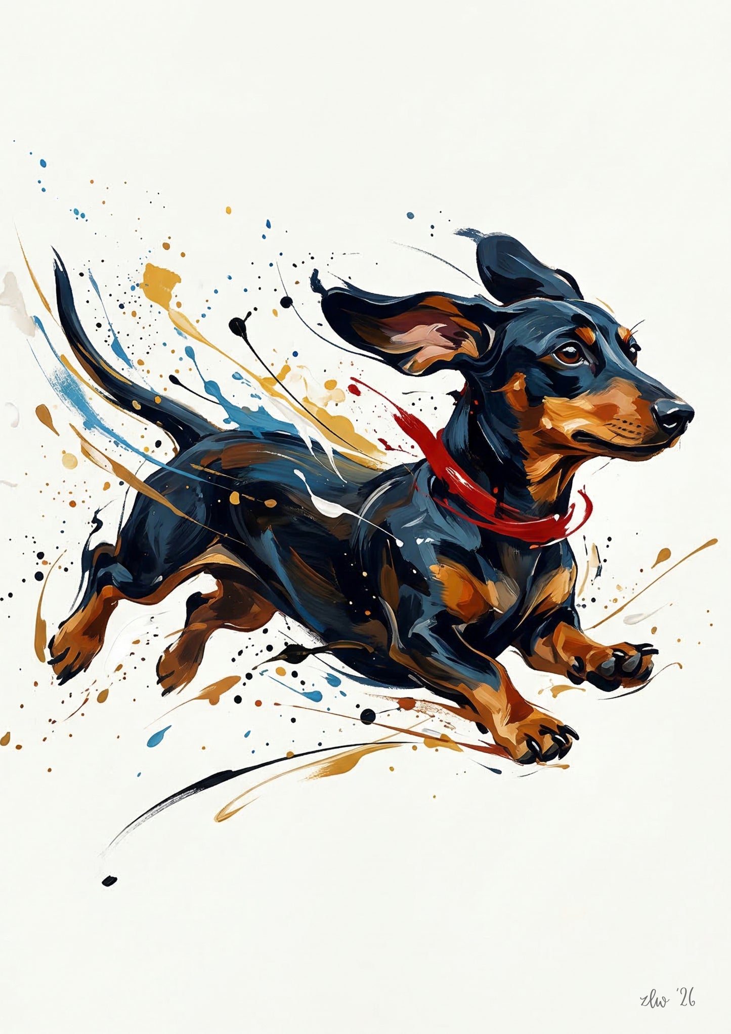 Daschund Dog – Expressive Wall Art