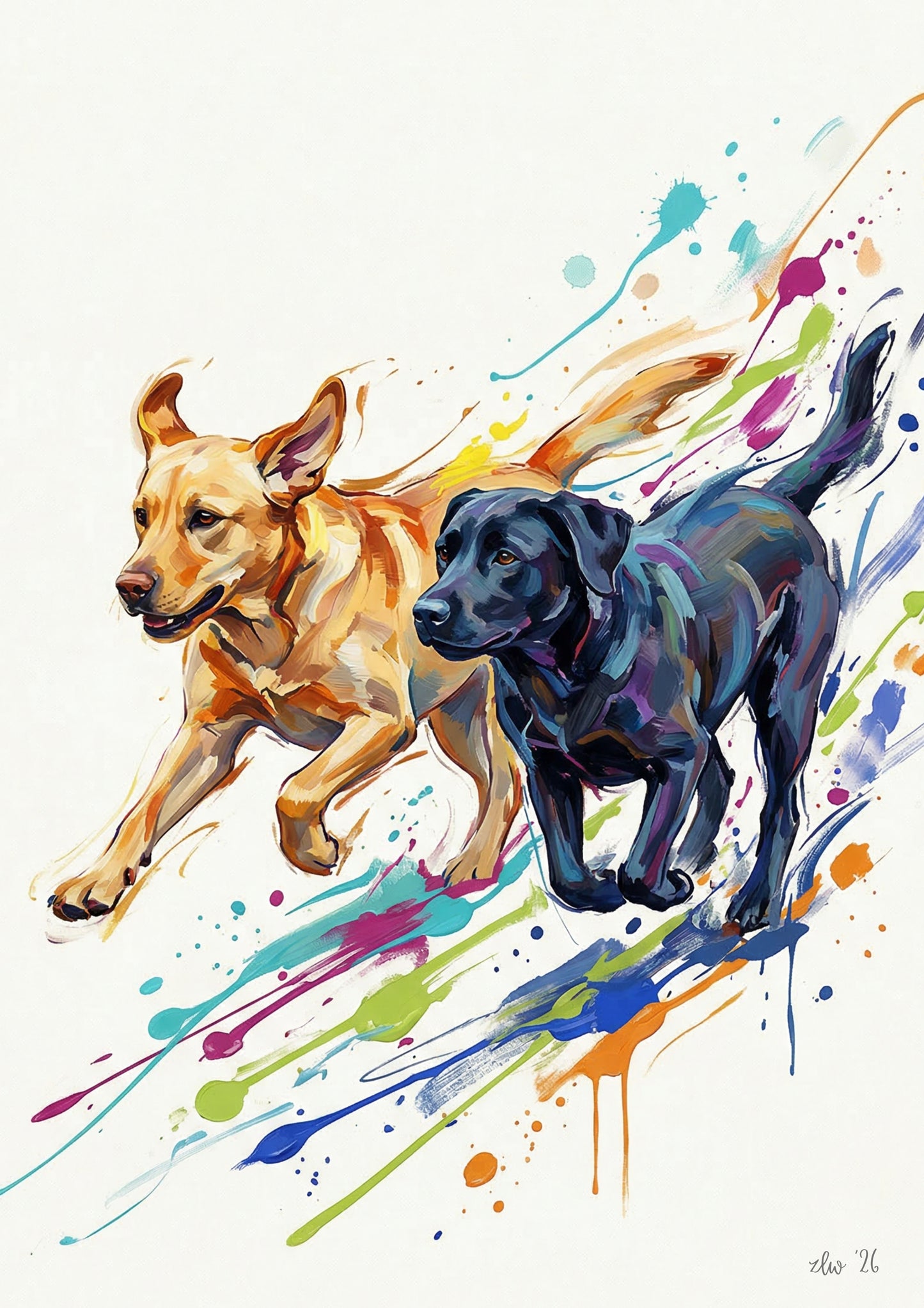 Labrador Dogs  – Expressive Wall Art