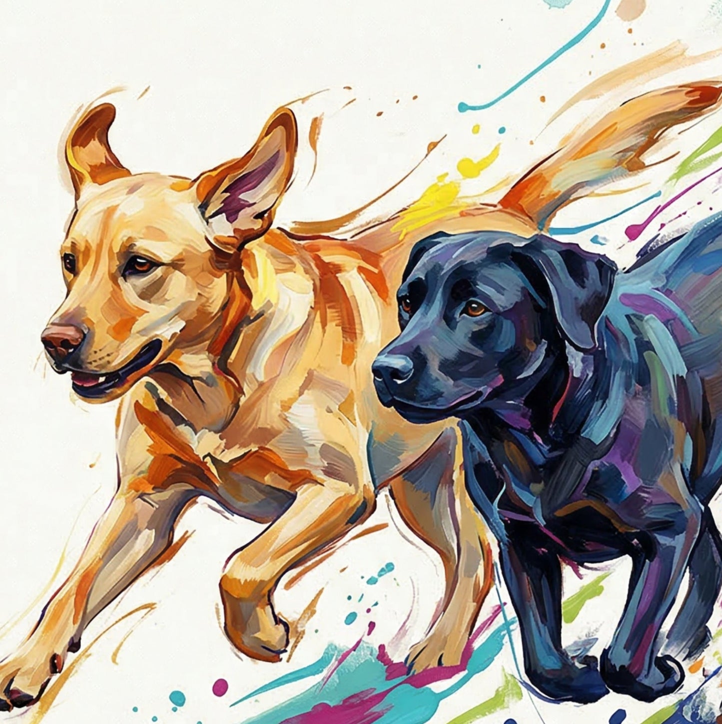 Labrador Dogs  – Expressive Wall Art