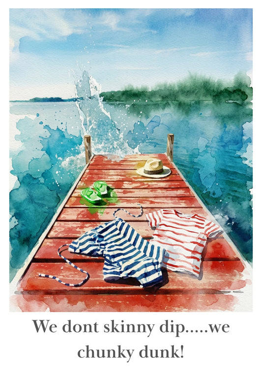 Chunky Dunk Lakeside Coloursplash Print – Modern Coastal Wall Art