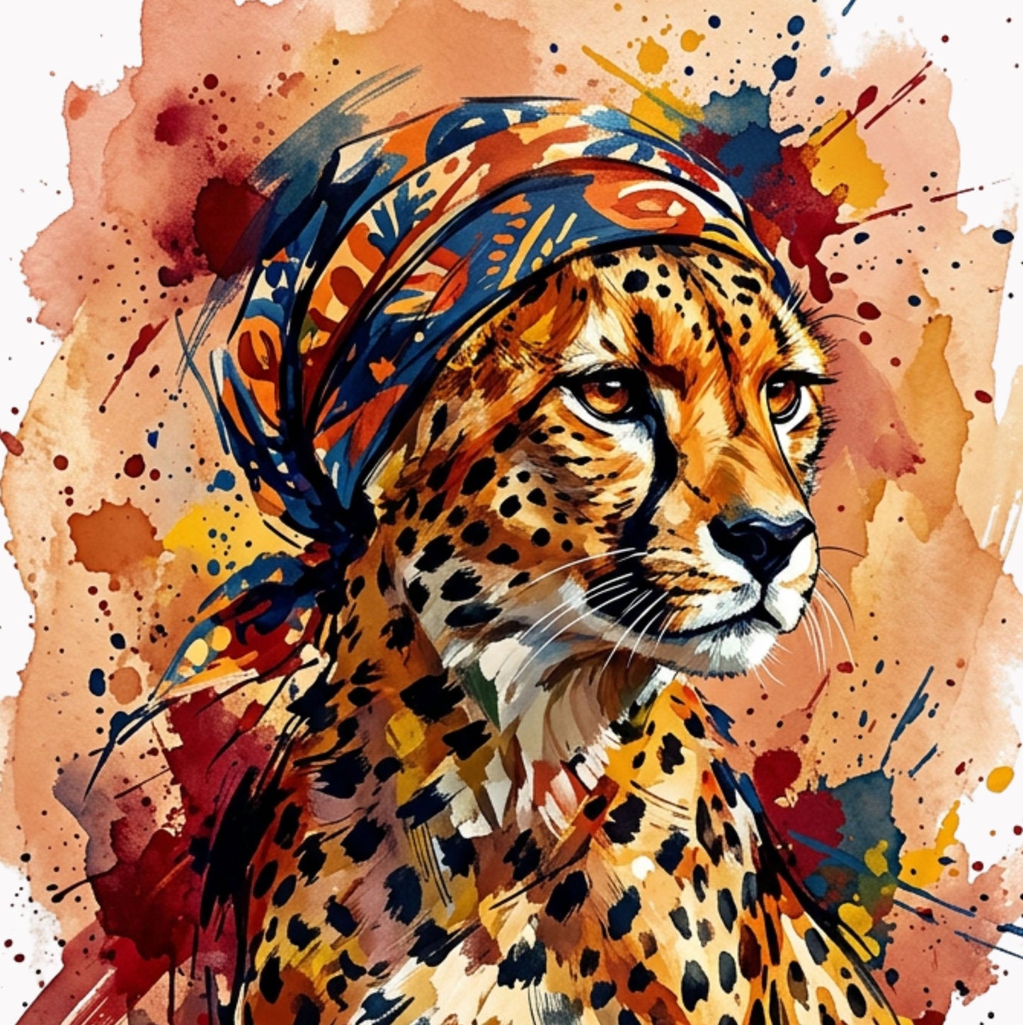 Cheetah Coloursplash Quote Print – Modern Inspirational Wall Art