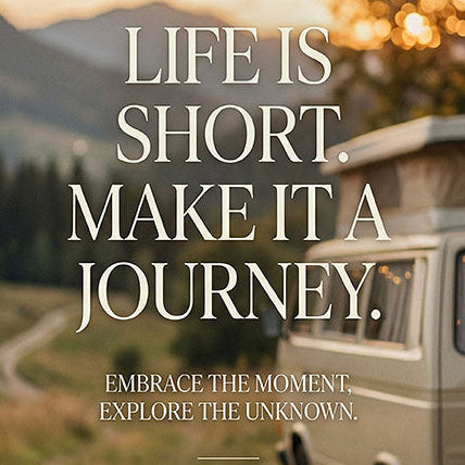 Life Is Short – Slow Travel Camper Van Print