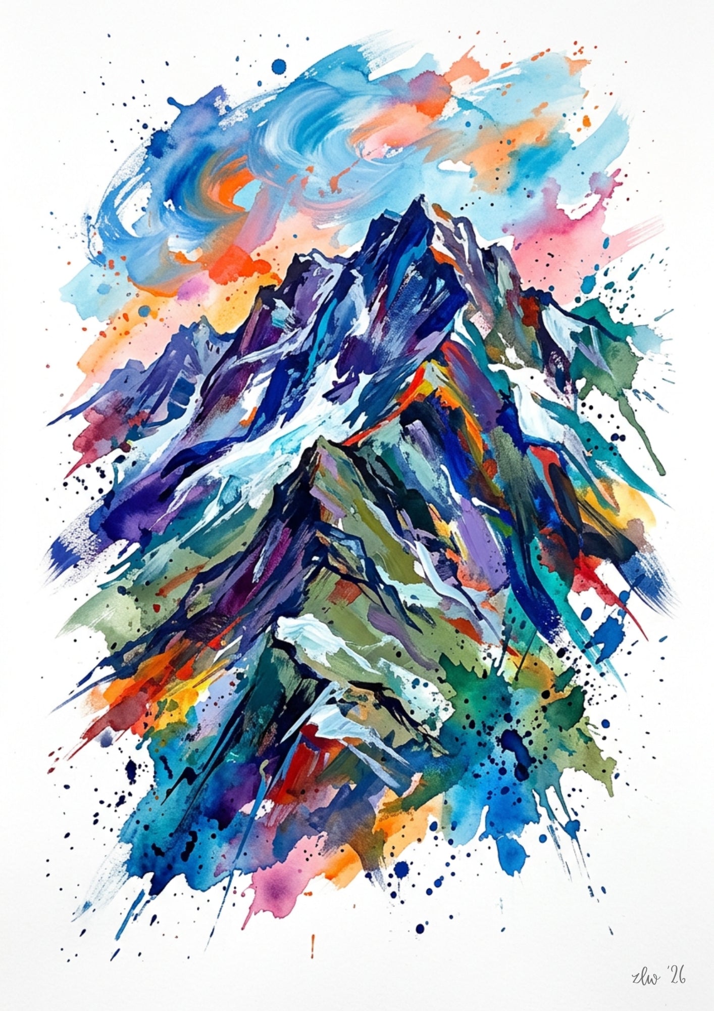 Ben Nevis Art Print – Expressive Mountain Painting | Adventure Collection Landscape Wall Art