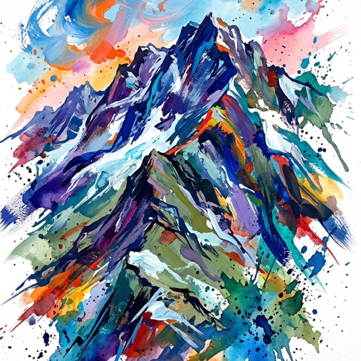 Ben Nevis Art Print – Expressive Mountain Painting | Adventure Collection Landscape Wall Art