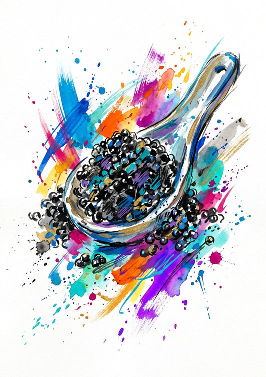 Caviar Spoon – Coloursplash Art Print