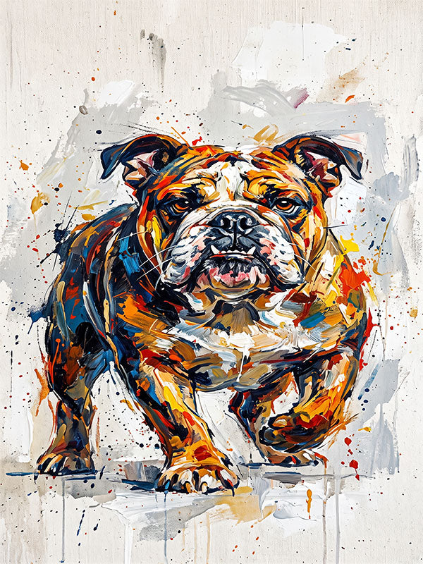 Bulldog Coloursplash Art Print – Modern Dog Wall Art