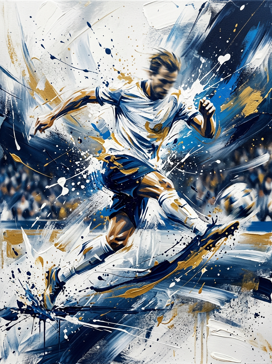 Tottenham Hotspur Coloursplash Footballer Print – Dynamic North London Sports Art