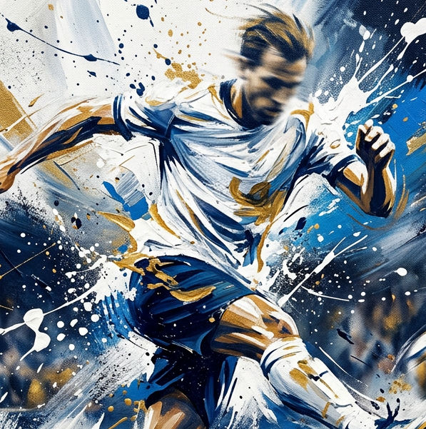 Tottenham Hotspur Coloursplash Footballer Print – Dynamic North London Sports Art
