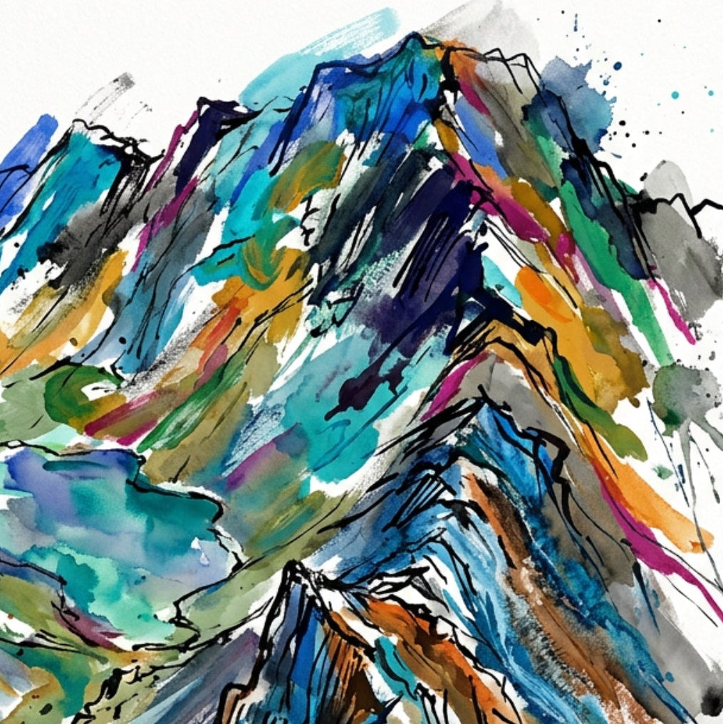 Helvellyn Art Print – Expressive Mountain Landscape