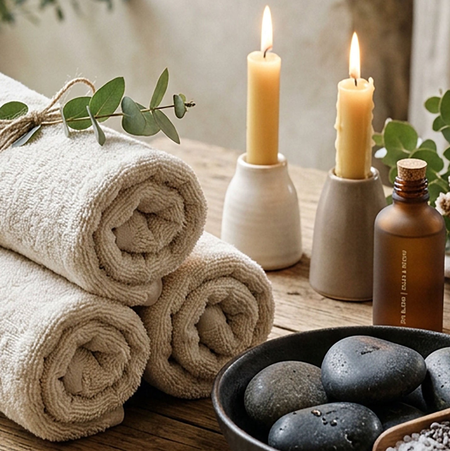 Zen Spa Still Life – Wellness Interior Art Print