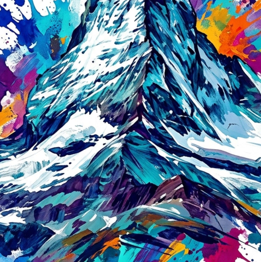 Matterhorn Coloursplash Art Print – Modern Adventure Collection Landscape