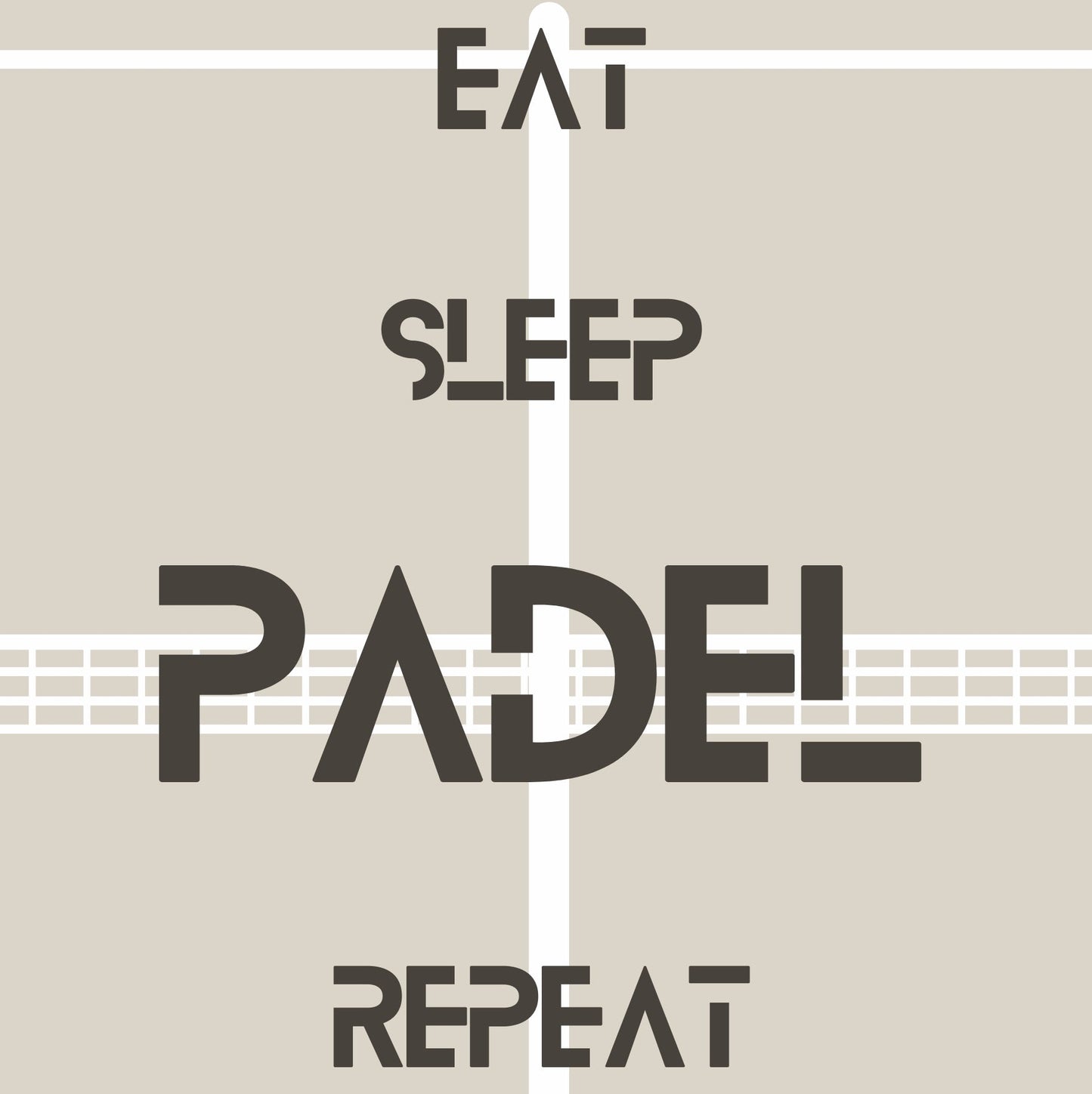 Eat Sleep Padel Repeat – Minimalist Padel Graphic Print