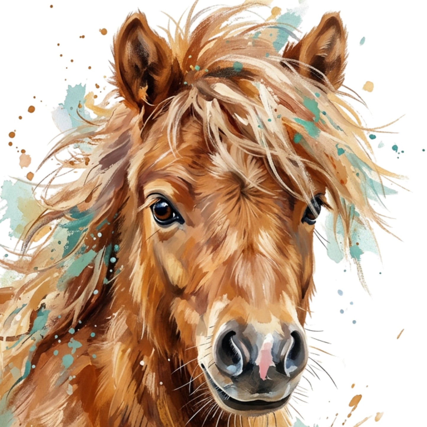 Expressive Horse Print – Contemporary Equine Wall Art