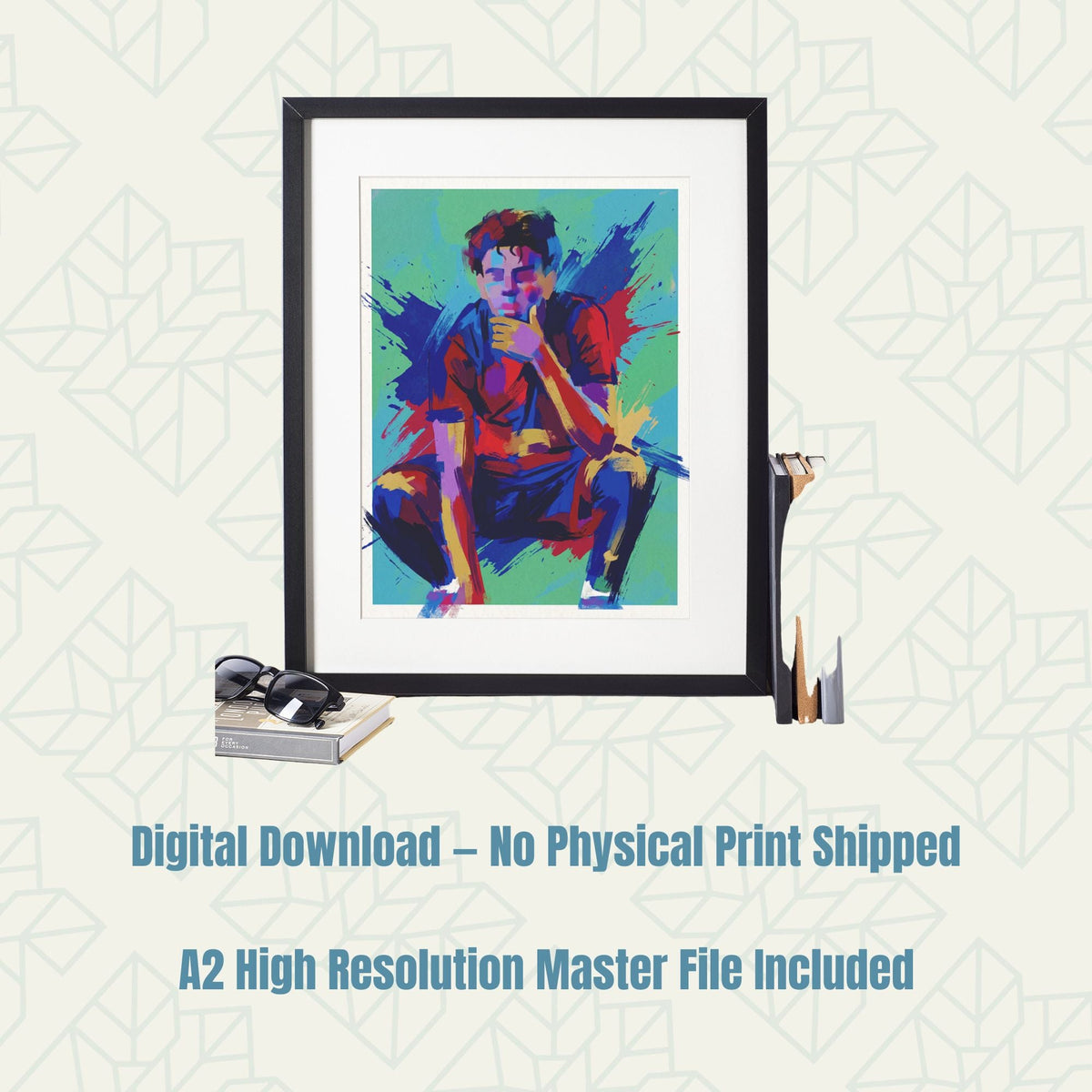 Barcelona-inspired Football Celebration Art – Digital Download - Bella Leaf StudioDigital Art Prints