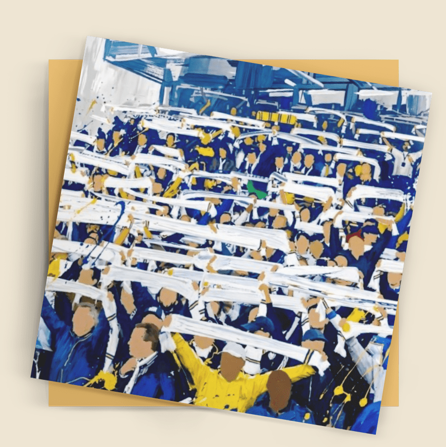 Crowd Support Art Card – Contemporary Abstract Stadium Scene - Bella Leaf StudioPremium Art Prints
