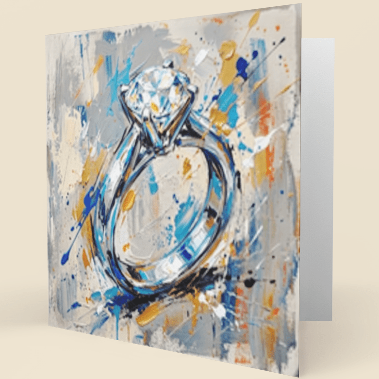Engagement Ring Card – Fine Art Watercolour - Bella Leaf StudioPremium Art Prints