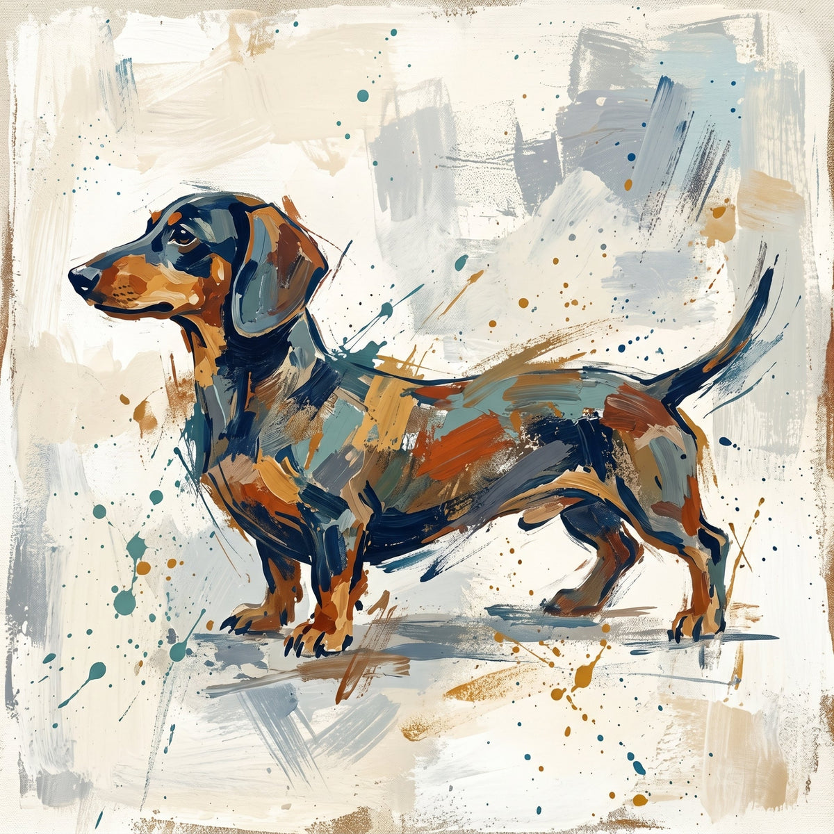 Expressive Dog – Fine Art Greeting Card (6×6) - Bella Leaf StudioPremium Art Prints