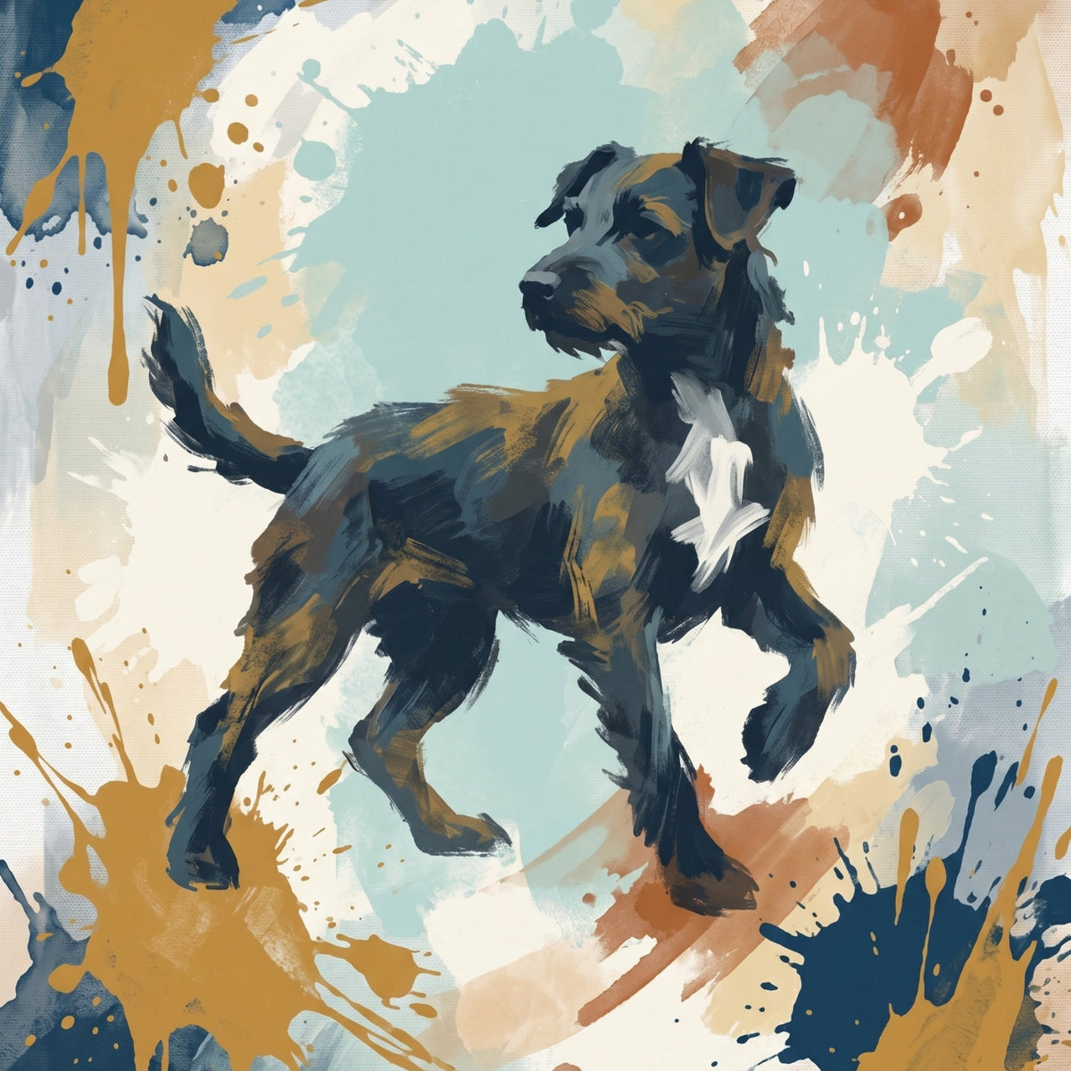 Expressive Dog – Fine Art Greeting Card (6×6) - Bella Leaf StudioPremium Art Prints