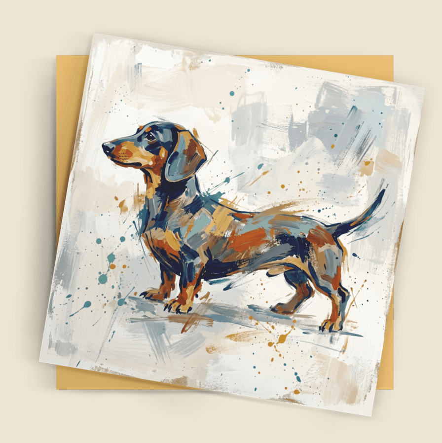 Expressive Dog – Fine Art Greeting Card (6×6) - Bella Leaf StudioPremium Art Prints