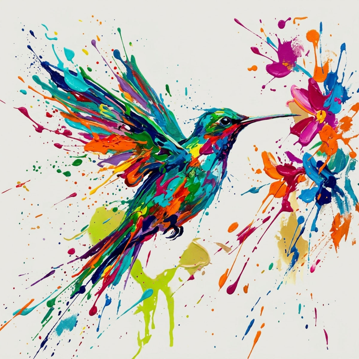 Hummingbird – Fine Art Greeting Card (6×6) - Bella Leaf StudioPremium Art Prints