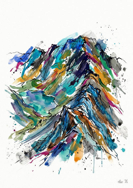 Helvellyn Art Print – Expressive Mountain Landscape