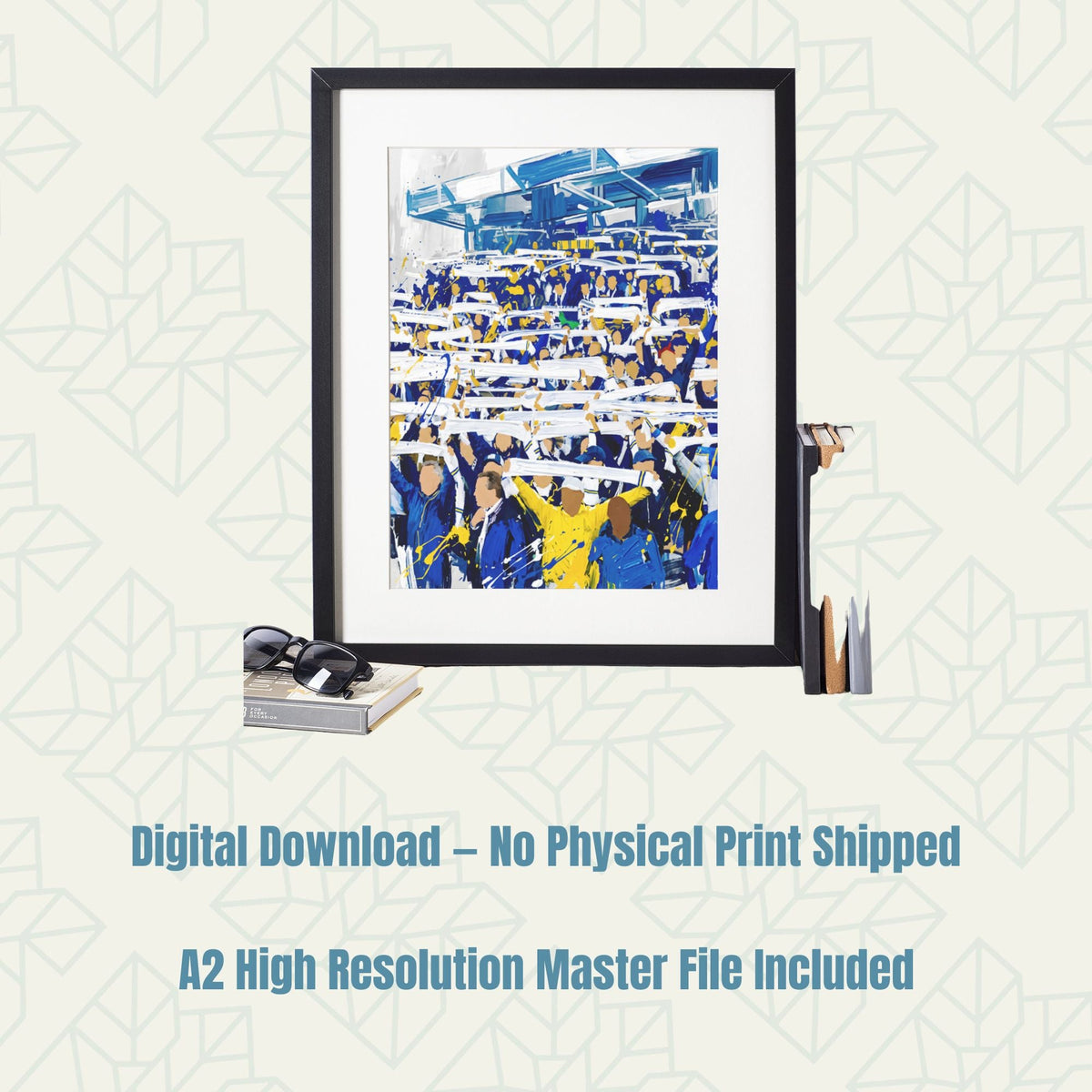 Leeds United Crowd Coloursplash Print – Digital Download - Bella Leaf StudioDigital Art Prints