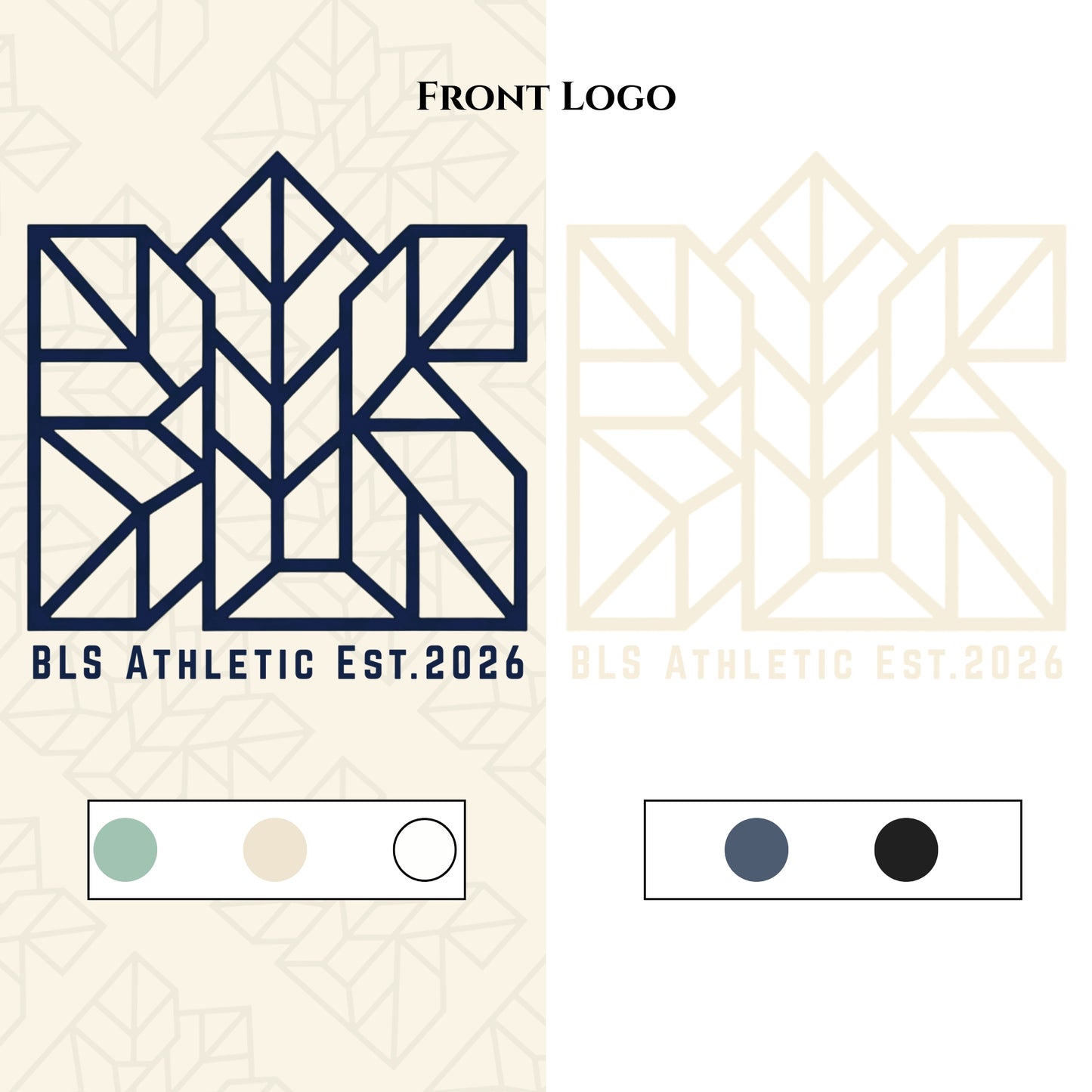 Athletic T-shirt front logo graphic with BLS Athletic Est. 2026 text