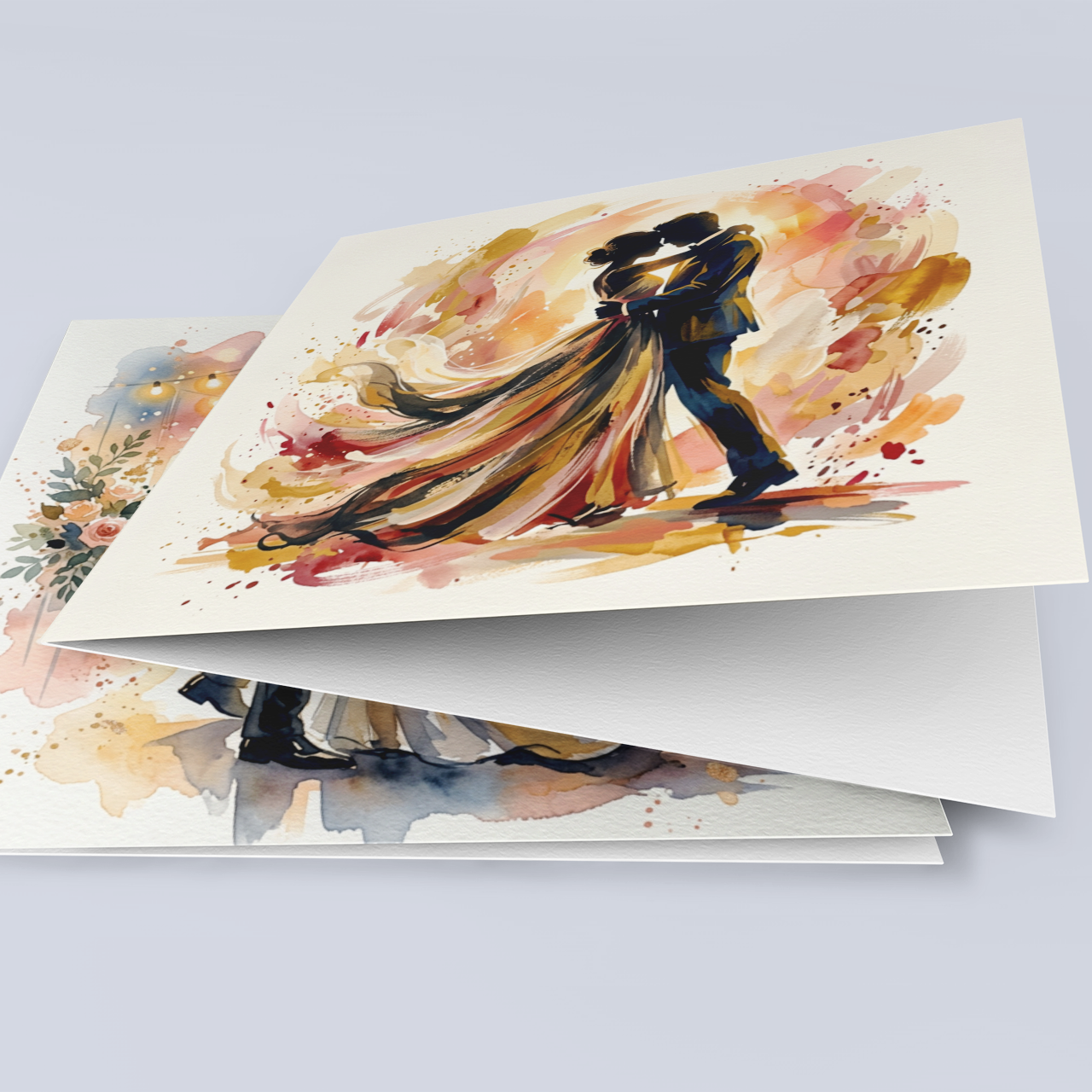 Wedding Card – Expressive Bride & Groom Fine Art (6×6)