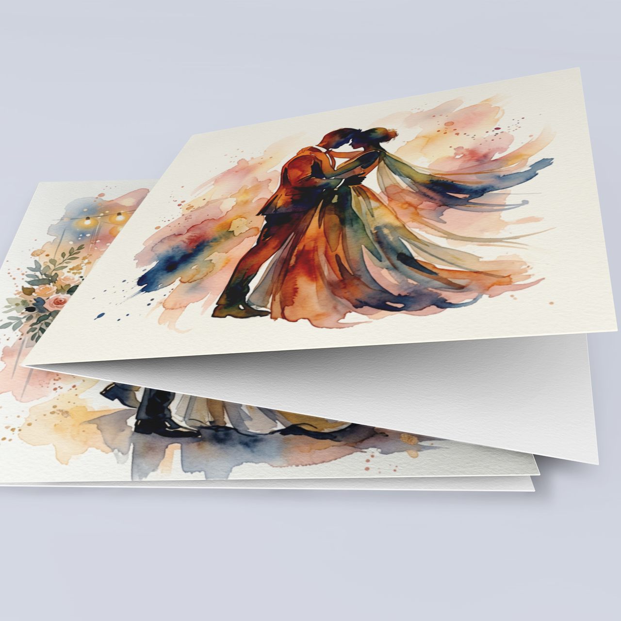 Wedding Card – Expressive Bride & Groom Fine Art (6×6)