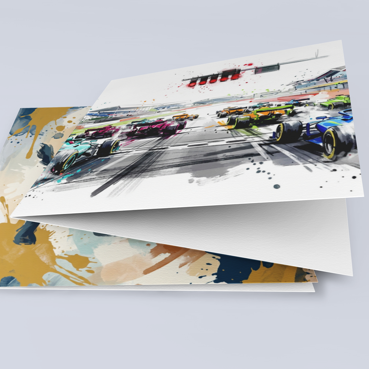 Formula 1 Race Start – Fine Art Greeting Card (6×6)