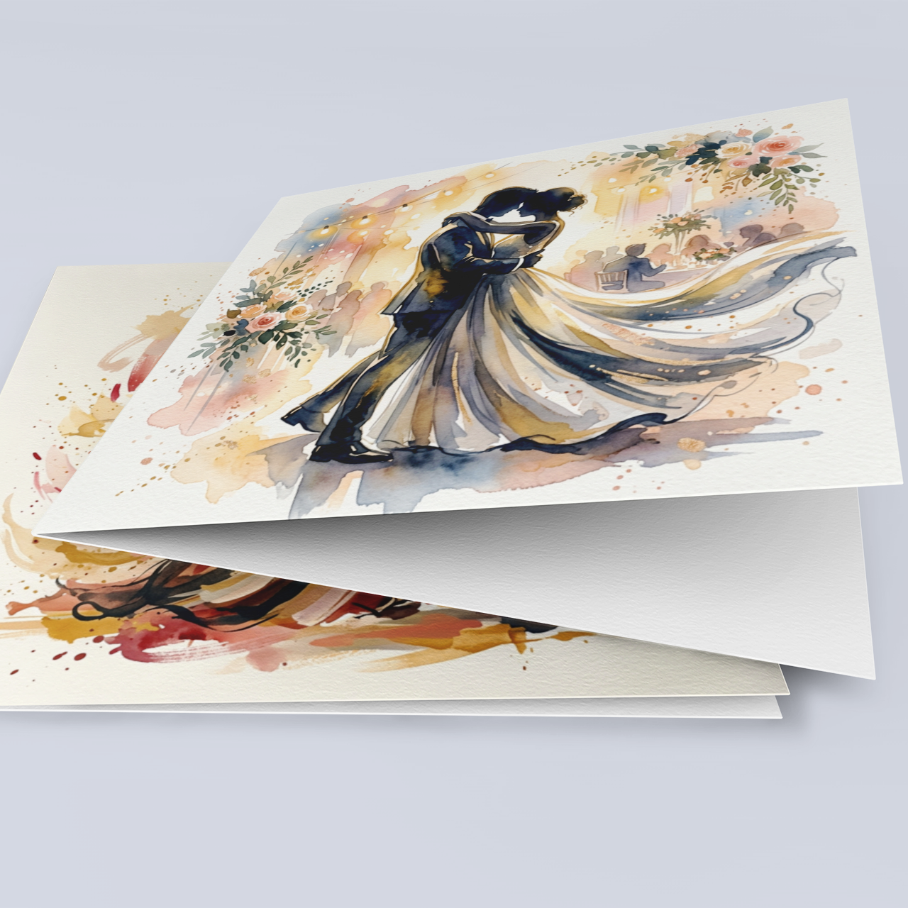 Wedding Card – Expressive Bride & Groom Fine Art (6×6)