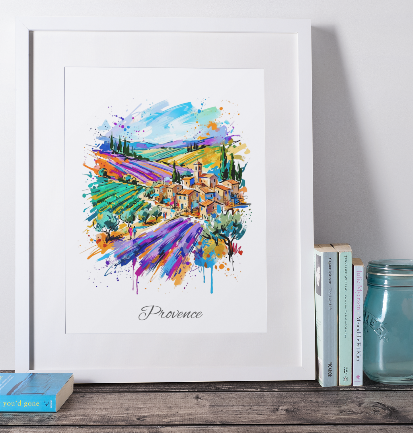Provence Coloursplash Travel Print – Modern France Wall Art