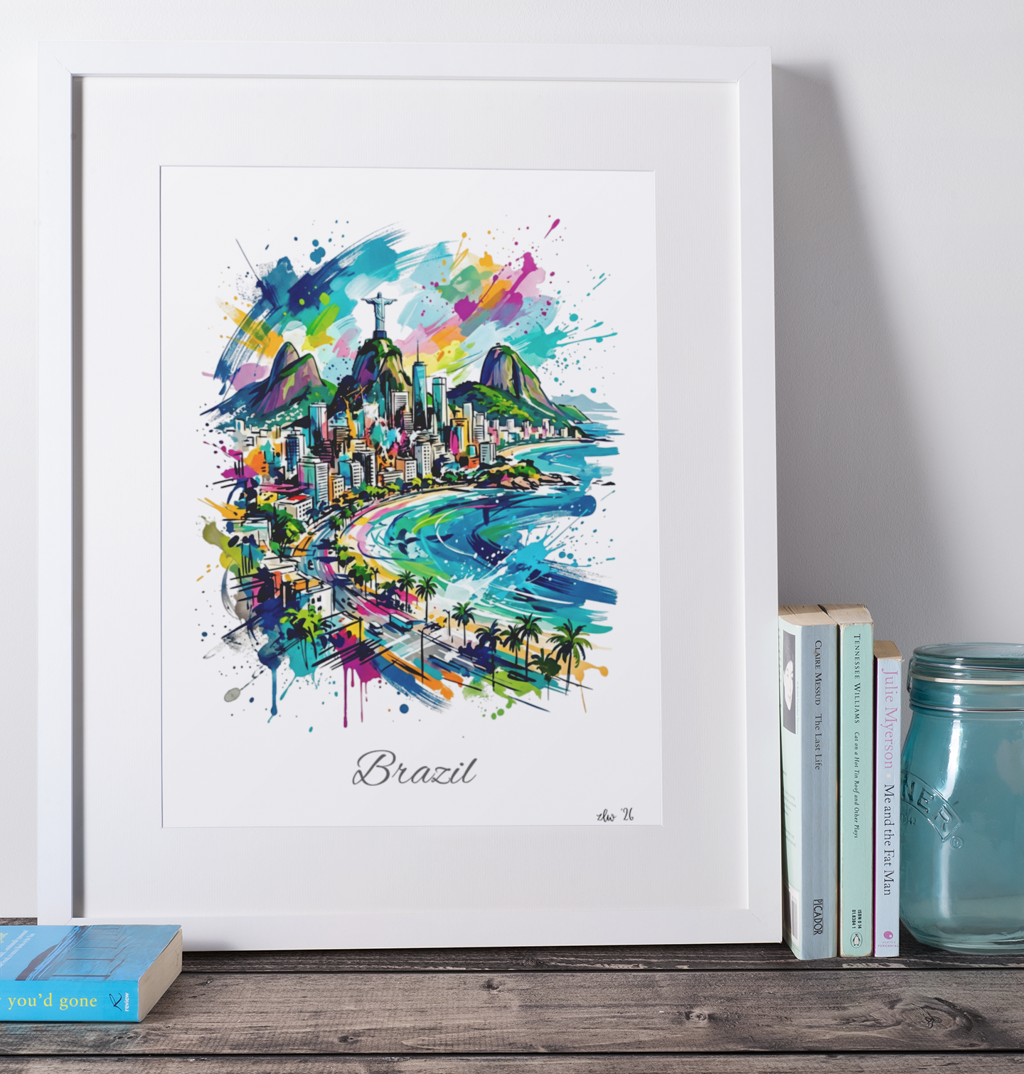 Rio de Janeiro Coloursplash Travel Print – Modern Brazil Wall Art