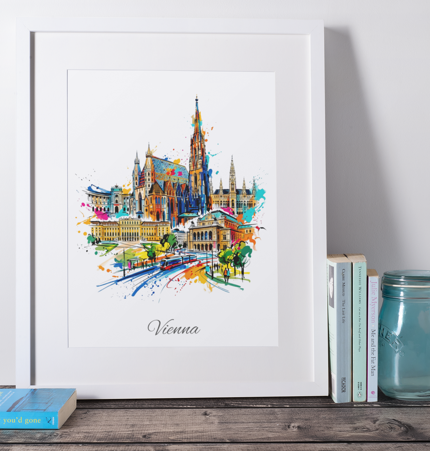 Vienna Coloursplash Travel Print – Modern Austria Wall Art